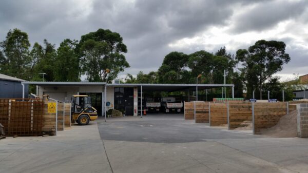 Our tidy sand and cement yard